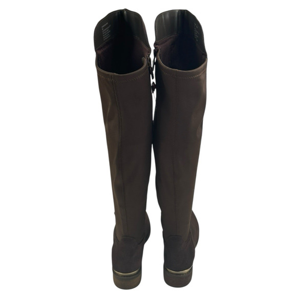Blondo Valina Brown Suede/Textile Waterproof Over-The-Knee Boots Womens 7M New - Picture 3 of 10